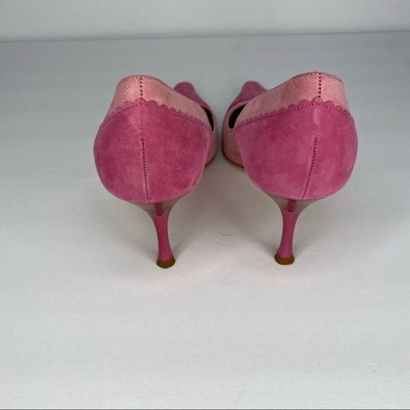 ESCADA Suede Pink Two-Toned Heel - Picture 4 of 6